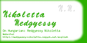 nikoletta medgyessy business card